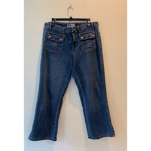 OLD NAVY Size 12 Y2K Denim Cropped Jeans